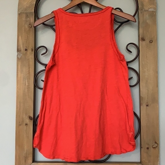 Anthropologie Pure+Good Red Slub Scoop tank top - Picture 2 of 5